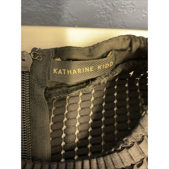 KATHARINE‎ KIDD Womens Black short sleeve mesh drop waist dress size 10 designer - Picture 8 of 12